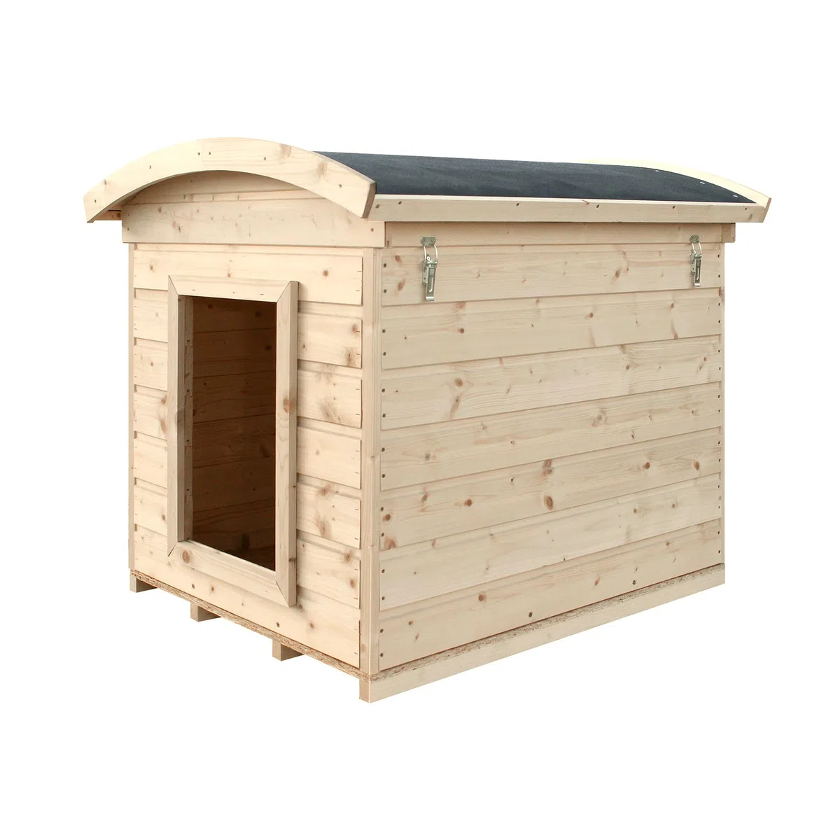 Niche pour Chien Exterieur en Bois - Maison Chien de Petit Race, Toit étanche, 87 x 102 x H84 cm, Taille S - Cabane Chien TIMBELA M405-1