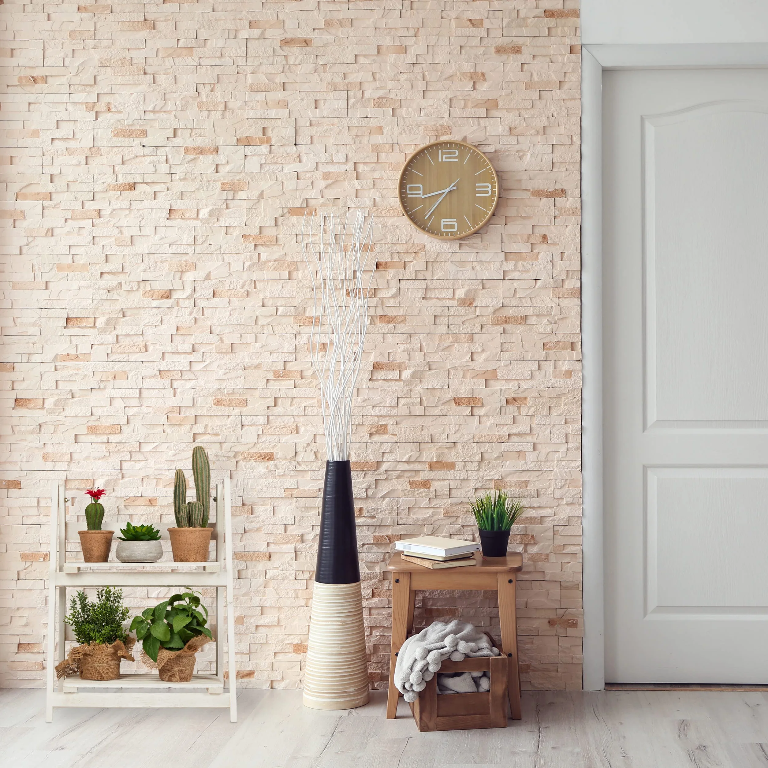 Relaxdays Etagère à Fleurs, pour l’intérieur et Le Balcon, Simple et Chic, Pliante, 108x41x40 cm, 3 marches, Blanc, 108 x 41 x 40 cm