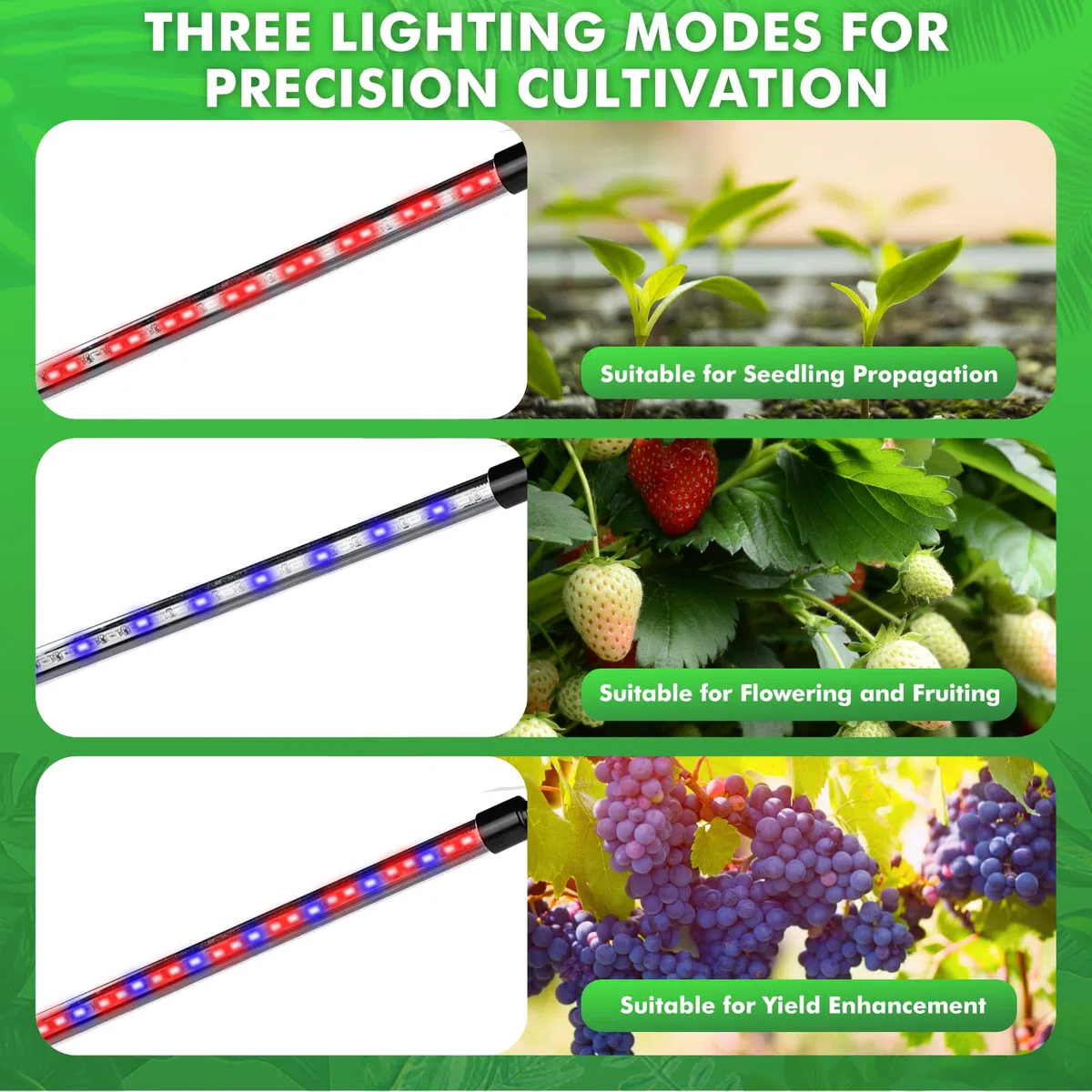 Nikou Lampe de Plante, 80 LEDs Lampe de Croissance Horticole pour Plantes avec Trépied Réglable, 4 Têtes pour Plantes d'Intérieur, avec 10 Niveaux Dimmables 3 Modes de Minuterie