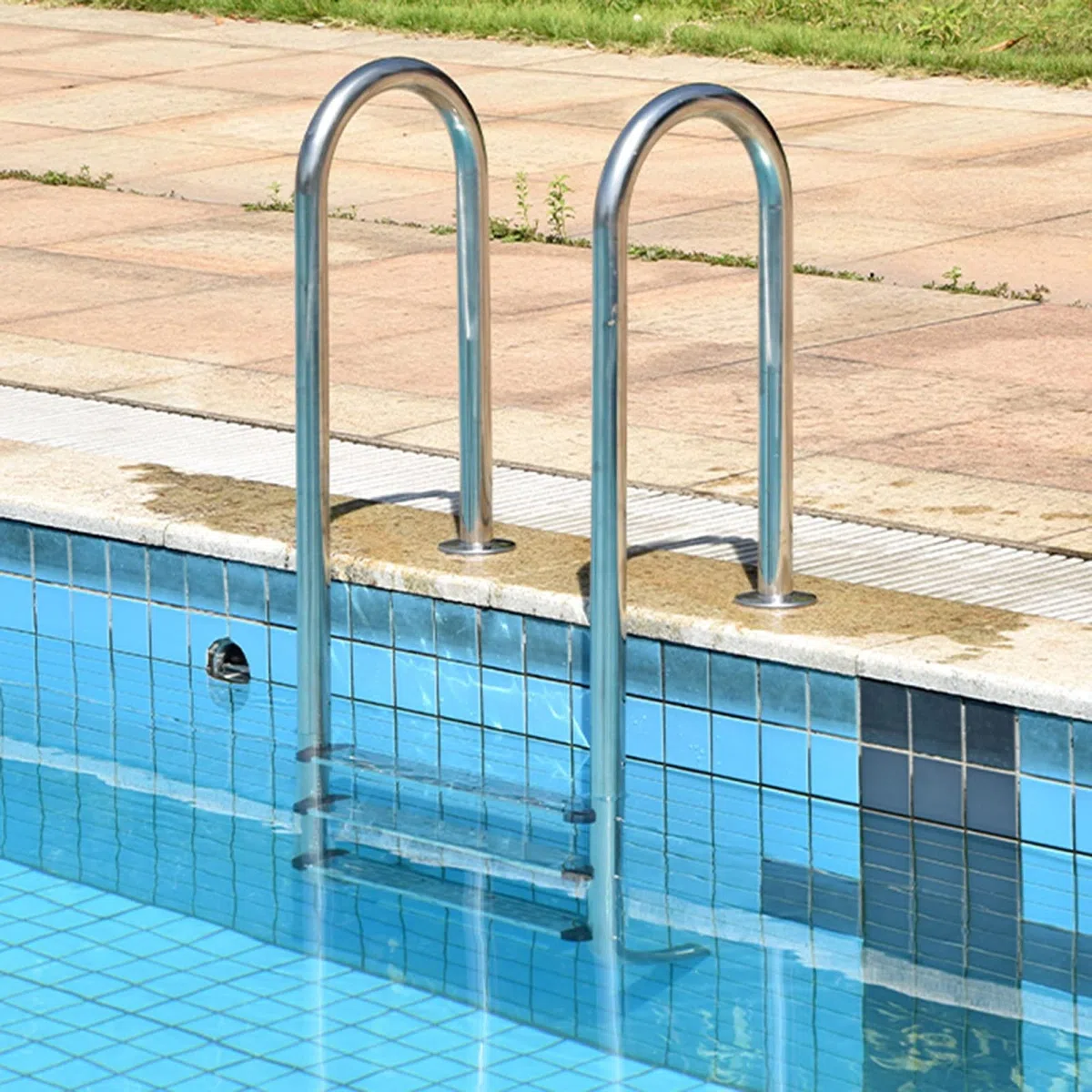 Échelle de Piscine SilteD, sans échelle d'escalade de Piscine intérieure et extérieure en Acier Inoxydable 304 pré-intégrée, échelle antidérapante à Source Chaude, avec 3 marches