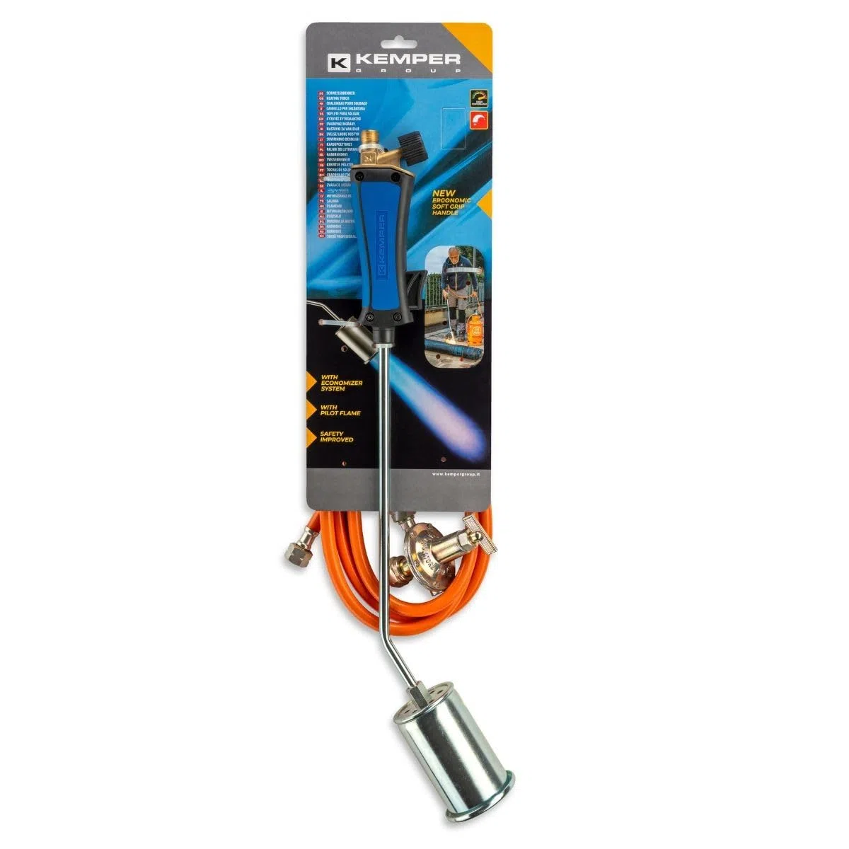 KEMPER - Desherbeur thermique + Chariot à roues pour bouteille gaz + Allume gaz + Détendeur Gaz Bruleur 60mm Tuyau 5m - Elimination des mauvaises herbes