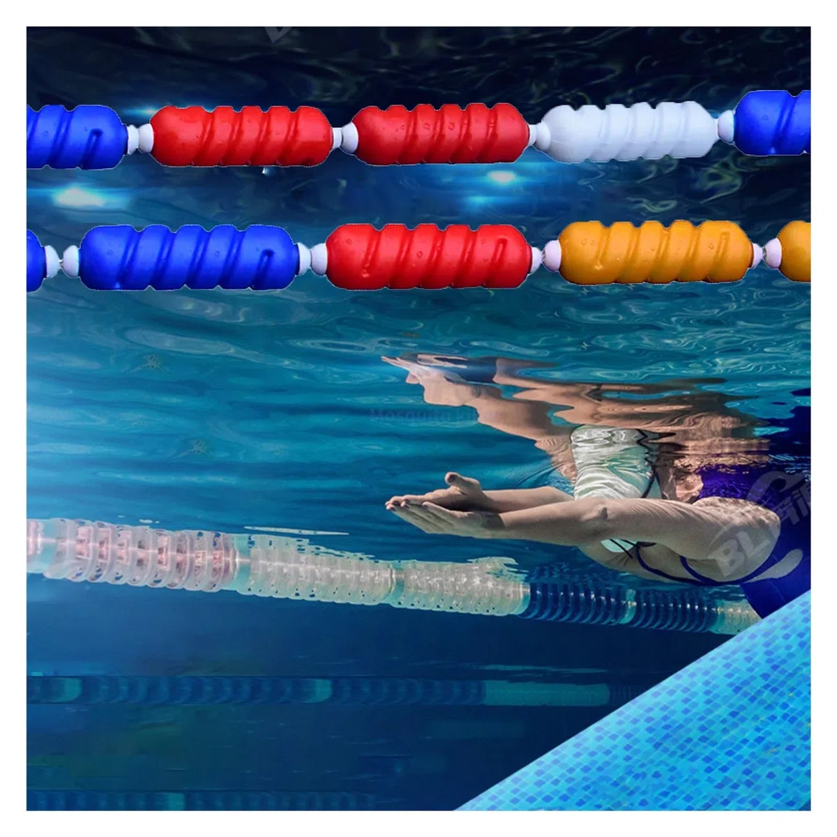 IBOWZ Corde de sécurité pour Piscine, Cordes flottantes pour Piscine, pour diviser la Piscine, 5, 10, 15 ou 20 m, Cordon de sécurité Flottant, Lignes de Couloir de Natation