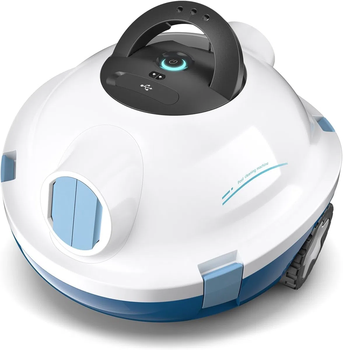 MEDOXA Robot Nettoyeur de Piscine sans Fil, aspirateur de Piscine Automatique, 120 Minutes d'autonomie, Auto-stationnement, Robot Piscine pour Fonds Plats Hors-Sol ou enterrés jusqu'à 100 m²（Blanc）
