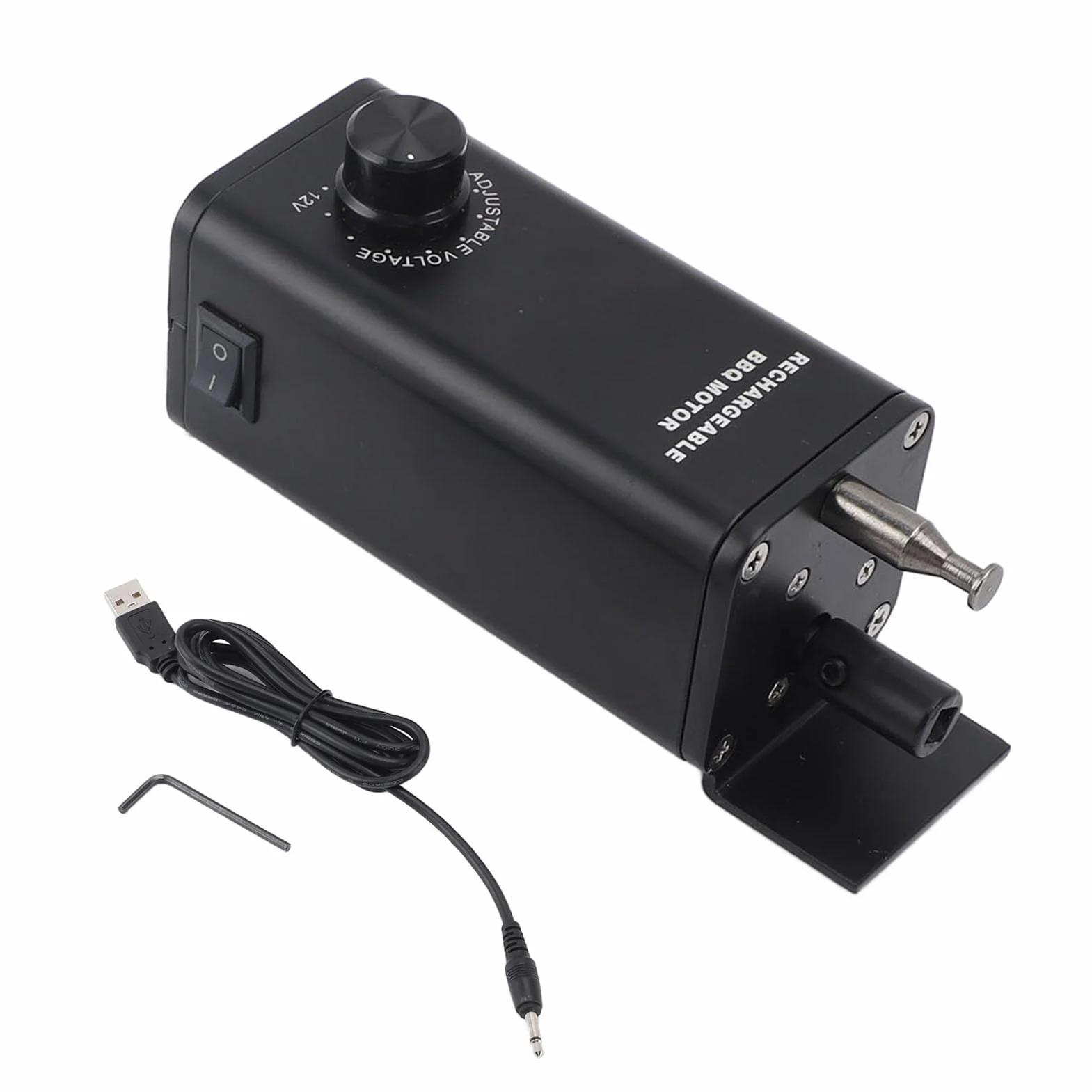 Remplacement du Moteur de Rôtissoire, Interrupteur étanche, Moteur de Gril de Rôtissoire 10 W, Vitesse Réglable, Fonction d'inversion Automatique pour Barbecue