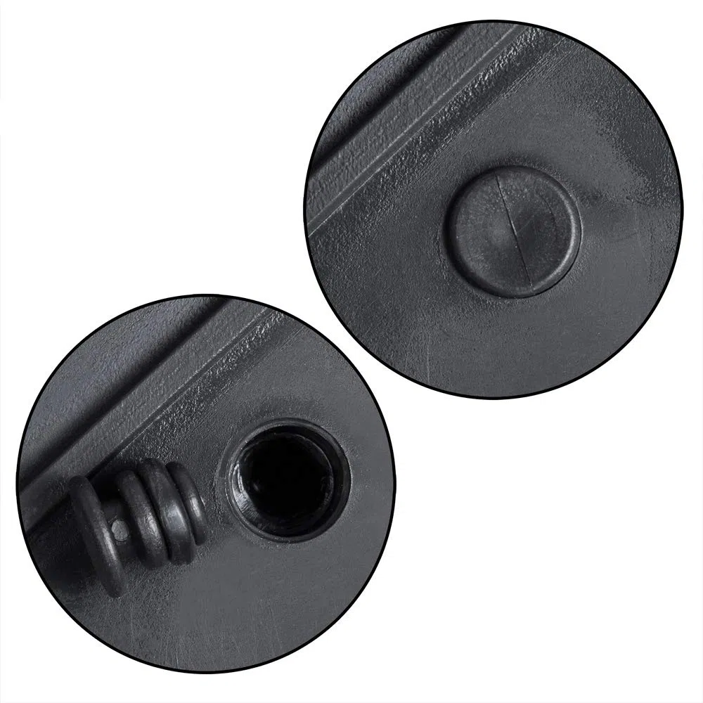 Casaria Set de 3 Pots de Fleurs polyrotin Noir Cache-Pot Pot intérieur évacuation Eau extérieur intérieur bac à Fleurs jardinière