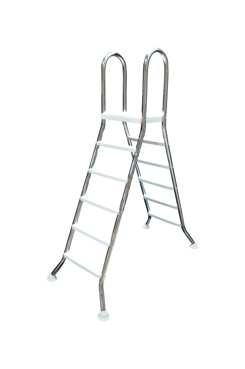 Échelle de bassin surélevé en acier inoxydable 5+5 pour piscine de 1,50 m