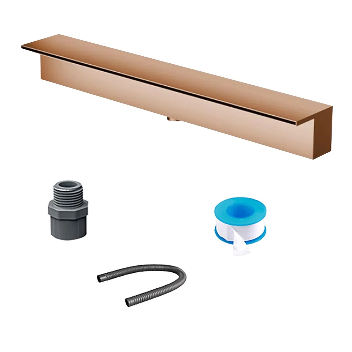 Générique Kit de déversoir pour Cascade de Bassin, Tuyau ondulé Robuste, Bassin à Poissons de Jardin, Caisson de déversoir de Cascade Robuste de 101,6 cm (40 po) pour fontaines paysagères - Grille de