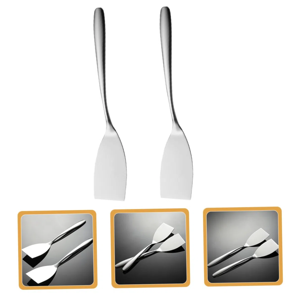 POPETPOP 8pièces Spatule Acier Pour Steak Et Cuisine Ustensile De Cuisine Multifonctionnel Pour Barbecue Et Pâtisserie