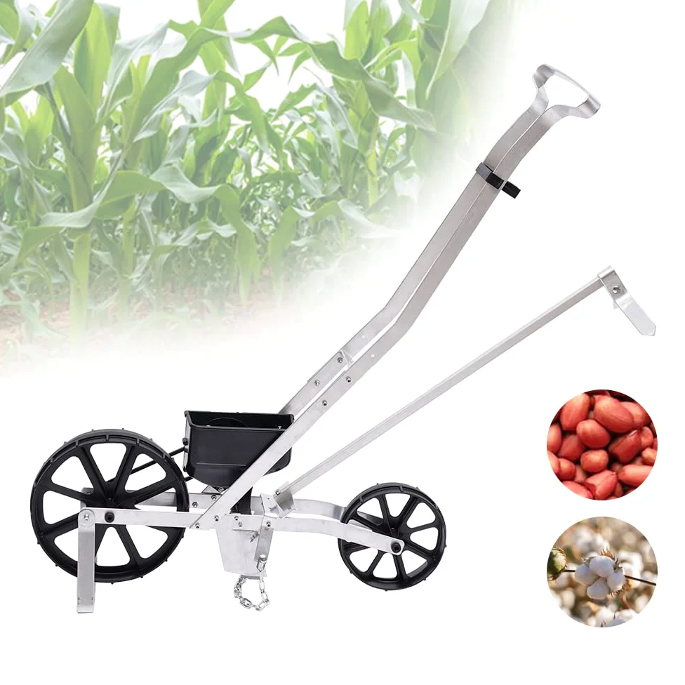 Semoir manuel de précision, semoir de jardin à main, semoir, planteur de légumes en aluminium pour semences comme le maïs, la ciboule, les épinards, les carottes