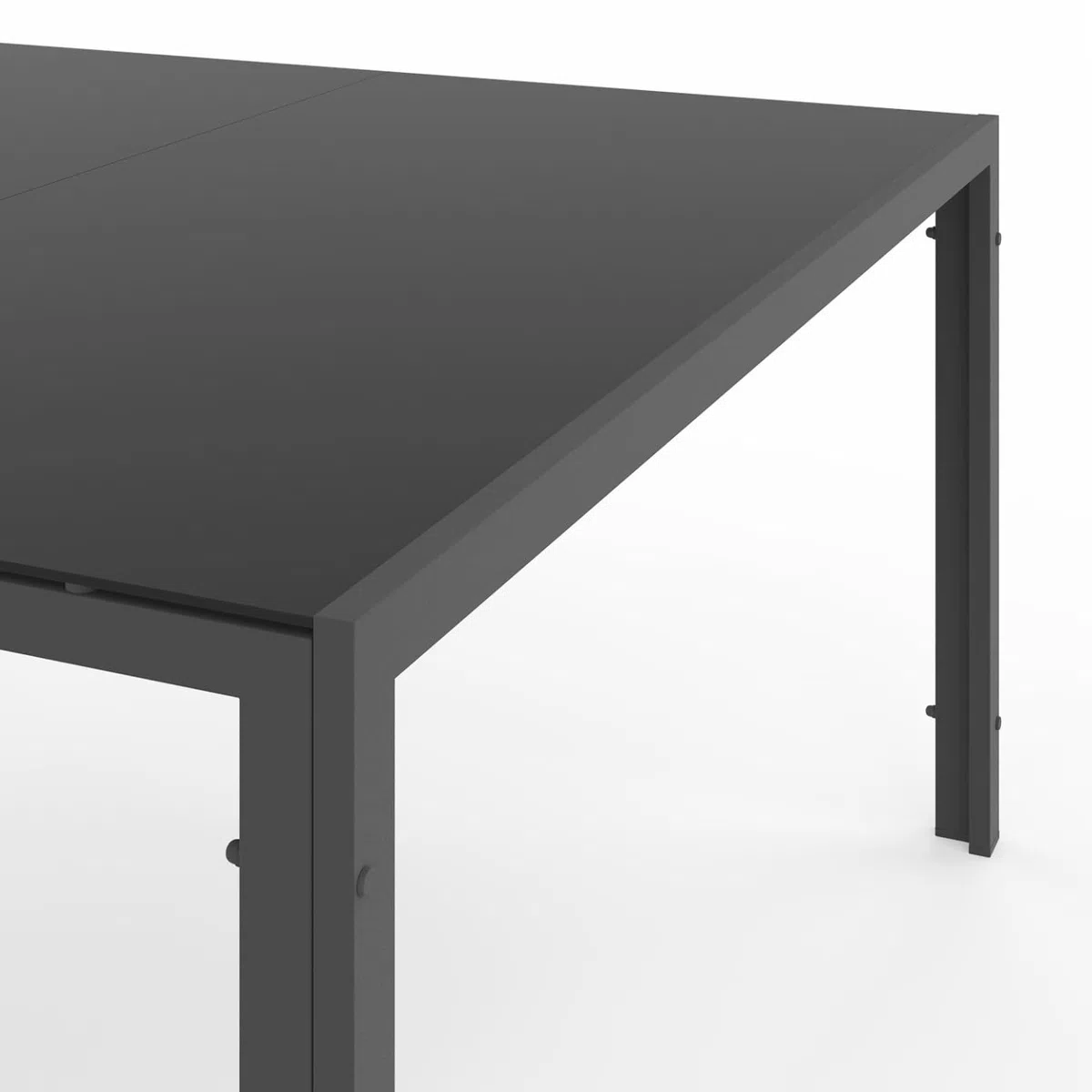 IDMarket - Salon de Jardin Madrid Table carrée 130 CM et 8 chaises empilables Gris Anthracite