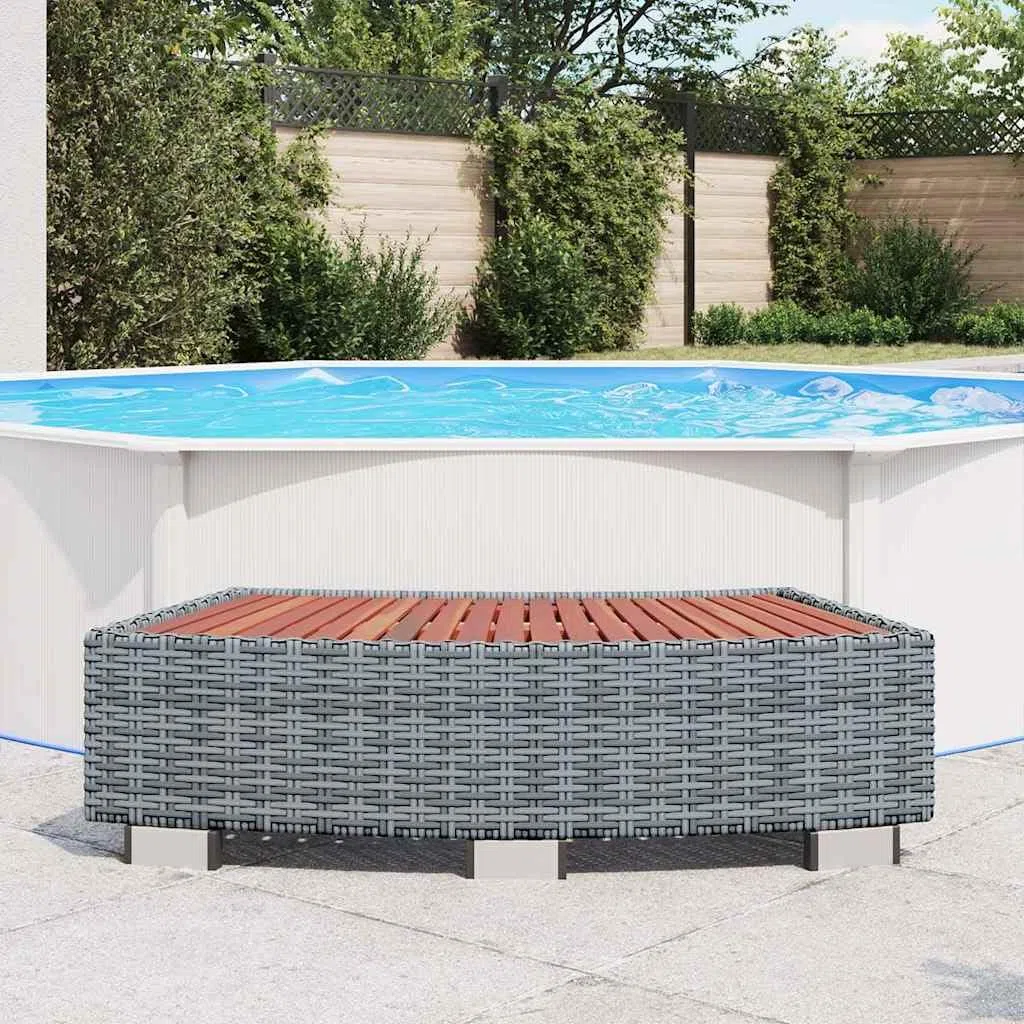 Générique Marche de Spa Gris Résine tressée 92 x 45 x 25 cm, Échelles, escaliers & rampes de Piscine,46461