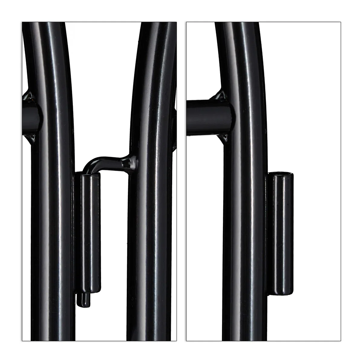 Relaxdays Treillis de Jardin, métal, Lot de 2, à Planter, tuteur pour Plantes grimpantes, 150 x 50 cm, Noir