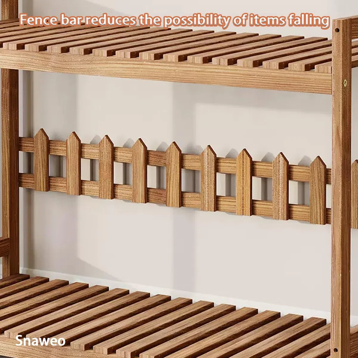 Étagère à Plantes en Bois à 2 Niveaux sur roulettes - Finition Naturelle - Convient pour l'intérieur et l'extérieur - 50 x 35 cm - Idéale pour Un Balcon, Un Salon ou Une fenêtre.