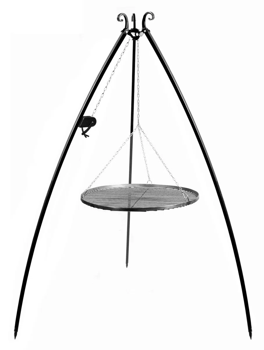 CookKing Tripod Barbecue suspendu avec trépied et grille de cuisson 200 cm 70 cm
