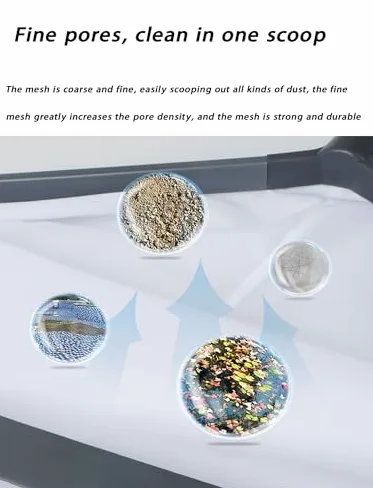 Cette épuisette de Piscine Robuste avec Manche Permet Un Nettoyage Efficace de la Piscine et l'élimination des Feuilles.