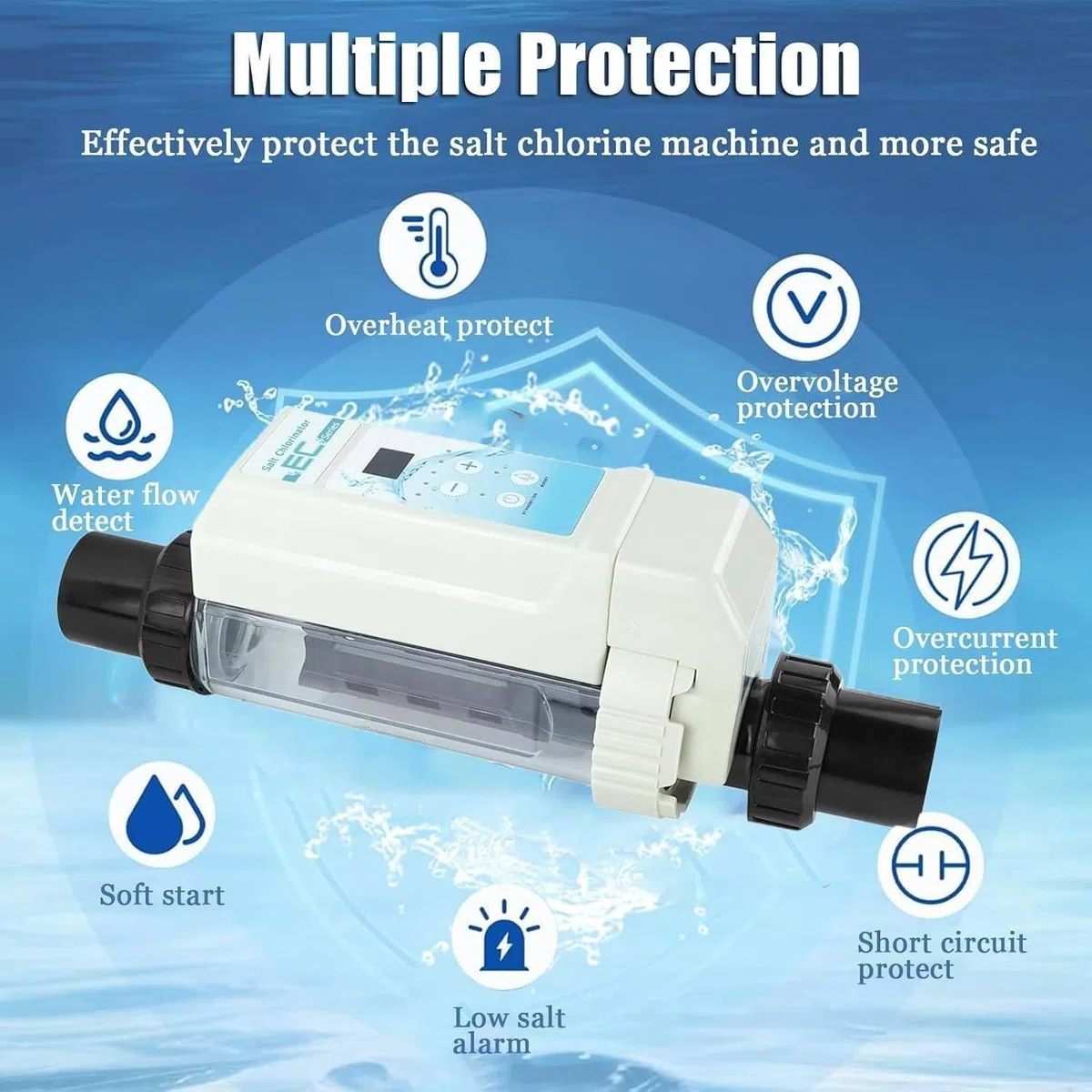 Générateur de Chlore au sel pour piscines, 20g/h | systèmes de chloration automatique au sel pour piscines, machine de génération de chlore au sel pour spas et jacuzzis