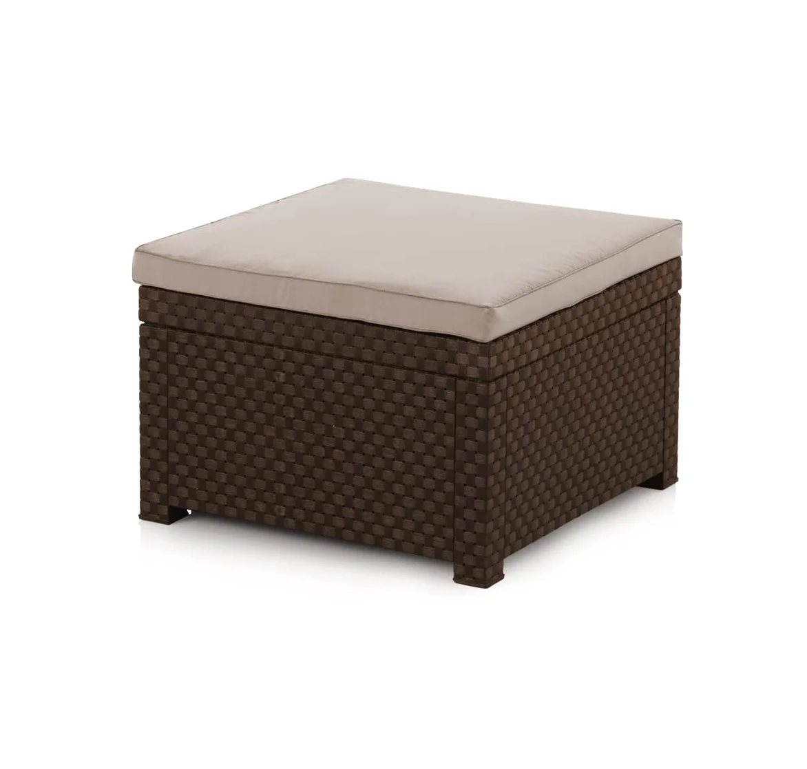 Shaf - Diva, Pouf extérieur pour Meubles de Jardin - Tabouret Bas de Jardin, Fabriqué en Espagne avec des matériaux recyclés - Couleur Wengué 55135 56 x 56 x 39 cm