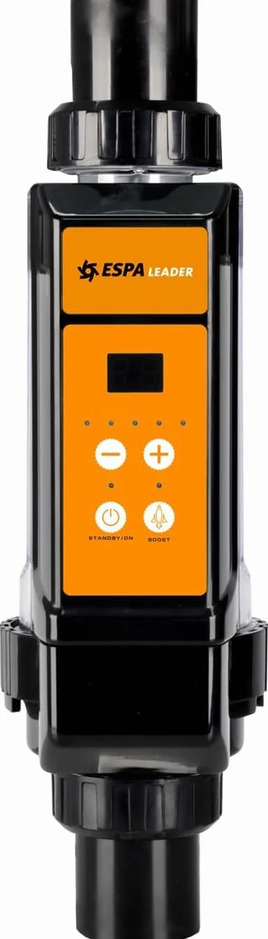 ESPA LEADER Chlorateur salin 20 g doseur Chlore par électrolyse Saline | Pour piscines jusqu'à 85 m³, production de chlore 20 g/h, auto-nettoyage par inversion de polarité, fonction de mémoire