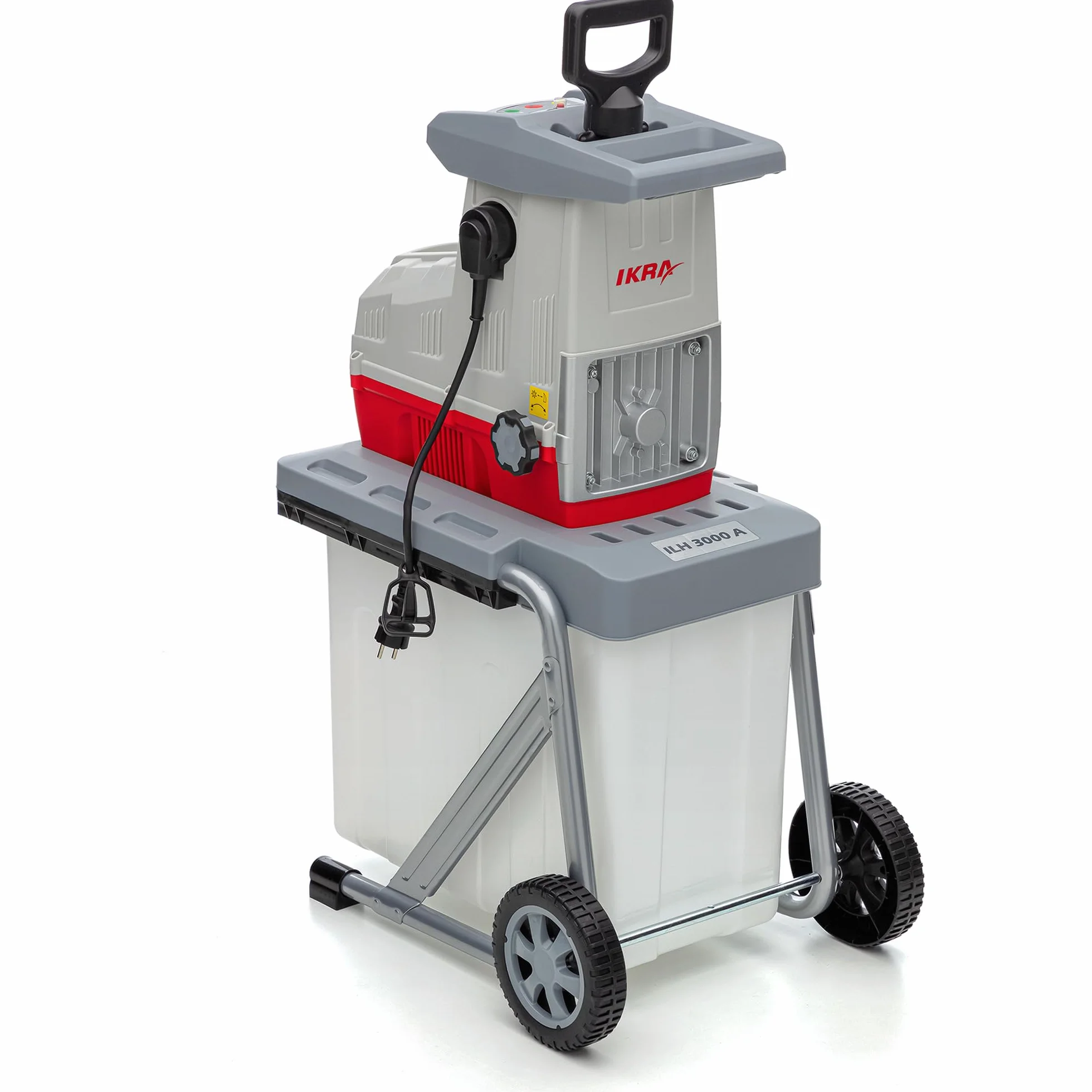 Ikra Broyeur silencieux électrique ILH 3000A, diamètre de la branche 44mm, moteur puissant de 3000W Automatique | Silencieux & robuste, puissance de 3000 watts, alimentation automatique des branches, marche arrière automatique
