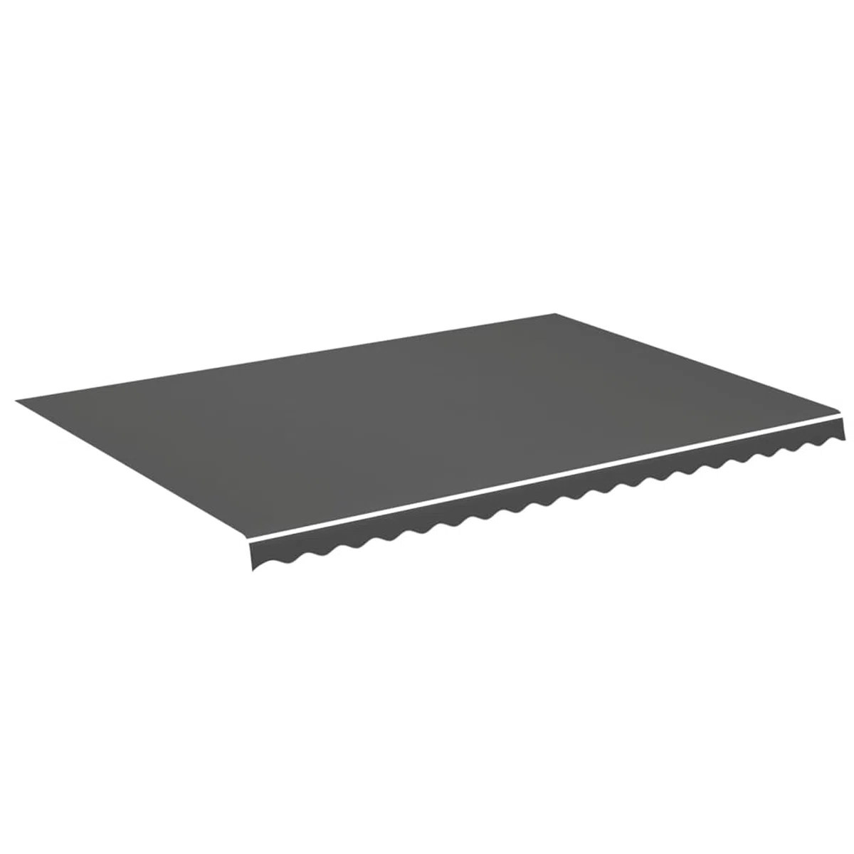 Kavolet Toile de store pour store banne pour protection solaire - Tissu imperméable et indéchirable - Avec volant - Accessoire de store - 500 x 350 cm - Anthracite