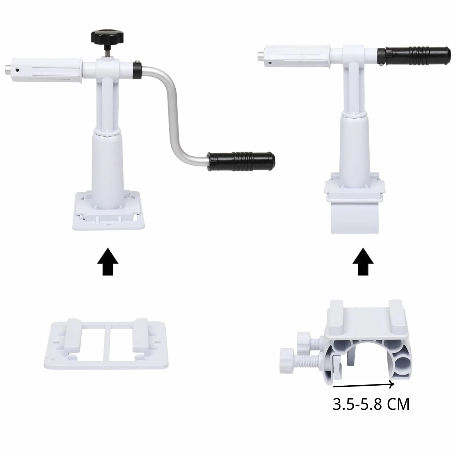 Enrouleur bache Piscine, Matériaux en Alliage d'aluminium de Haute qualité - Dimensions de l'ouverture : 35–58 mm, Convient aux piscines d'un diamètre de 1,5 à 4,5 mètres