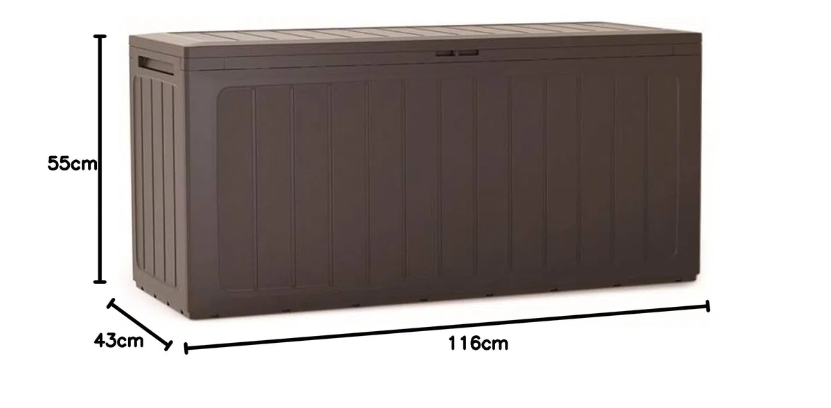 Prosperplast Boardebox Boîte de jardin 280L umbra verrouillable