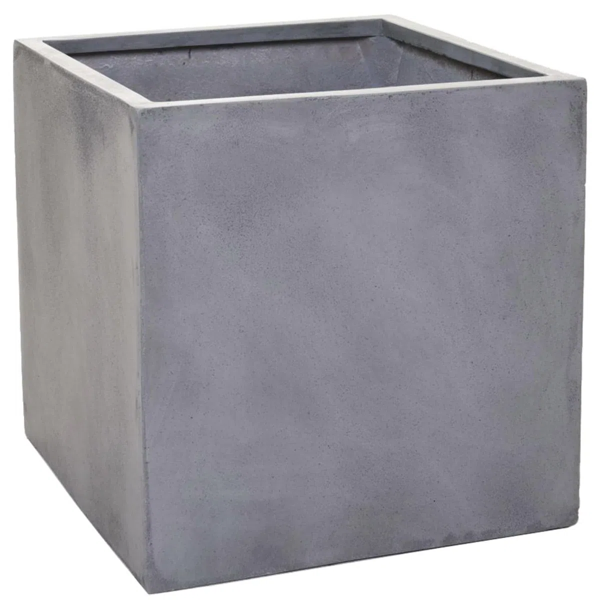 VIVANNO Jardinière en Fibre de Verre - 45x45x45 cm - Design béton Gris - Jardinière carrée pour l'extérieur et l'intérieur