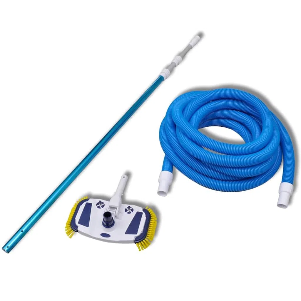Kit de nettoyage de piscine avec tige télescopique de 1,2 à 3,6 m et tuyau de 10 m, brosse de piscine pour un nettoyage efficace, pour piscines avec raccord de 32/38 mm