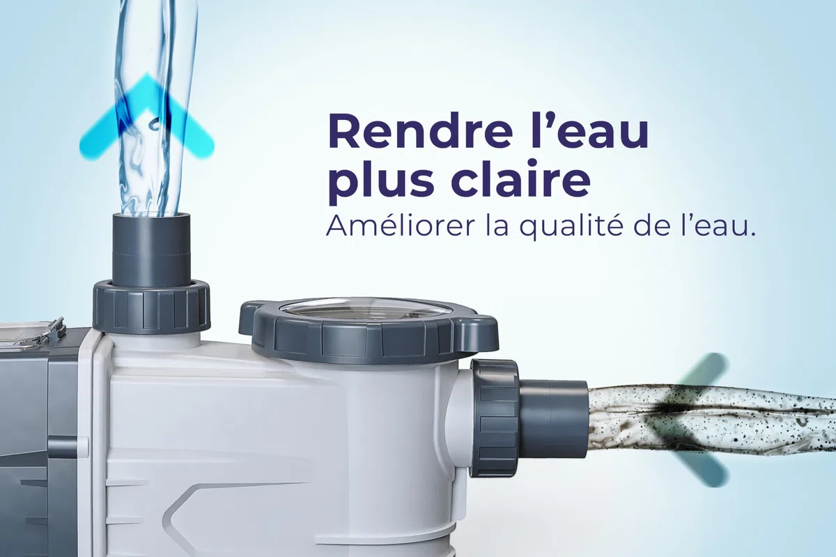 Gre VSG75 - Pompe à vitesse variable pour piscines jusqu'à 65 m³, puissance de 750 W, 4 vitesses variables
