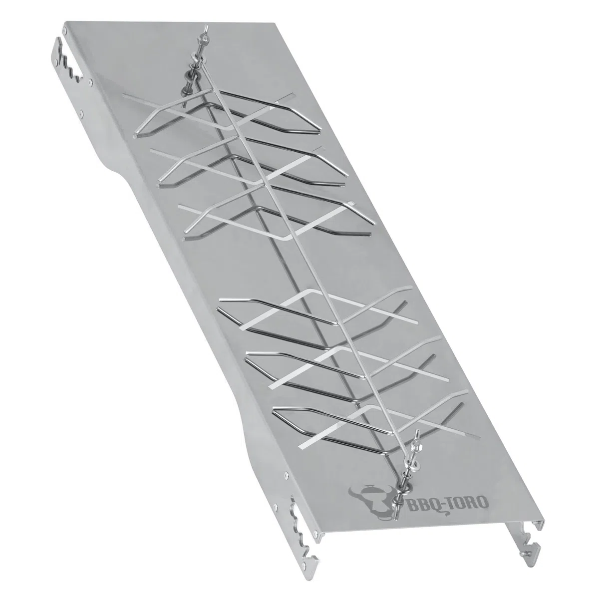 BBQ-Toro Planche à saumon en acier inoxydable pour poisson et filets de saumon - Planche à saumon pour fumer ou griller - Planche à flamme avec inclinaison réglable - Planche à encens pour barbecue