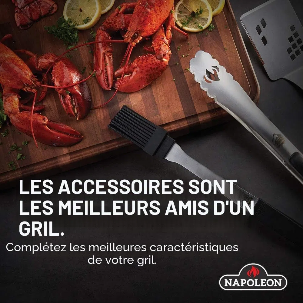 Napoleon Grills Napoleon 71022 Barbecue sphérique Ø 57 cm et Grille de Maintien au Chaud AS300K pour barbecues HK d'un diamètre de 57 cm Noir