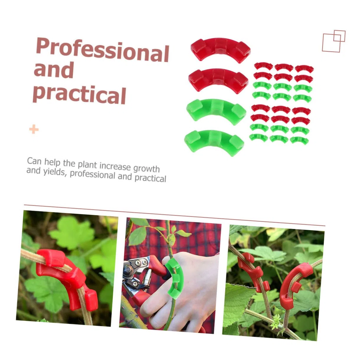 POPETPOP 300pièces Benders De Plantes Plastique à Degrés Clips De Fixation pour Branches Et De Plantes Outils De Jardinage pour Intérieur Et Extérieur
