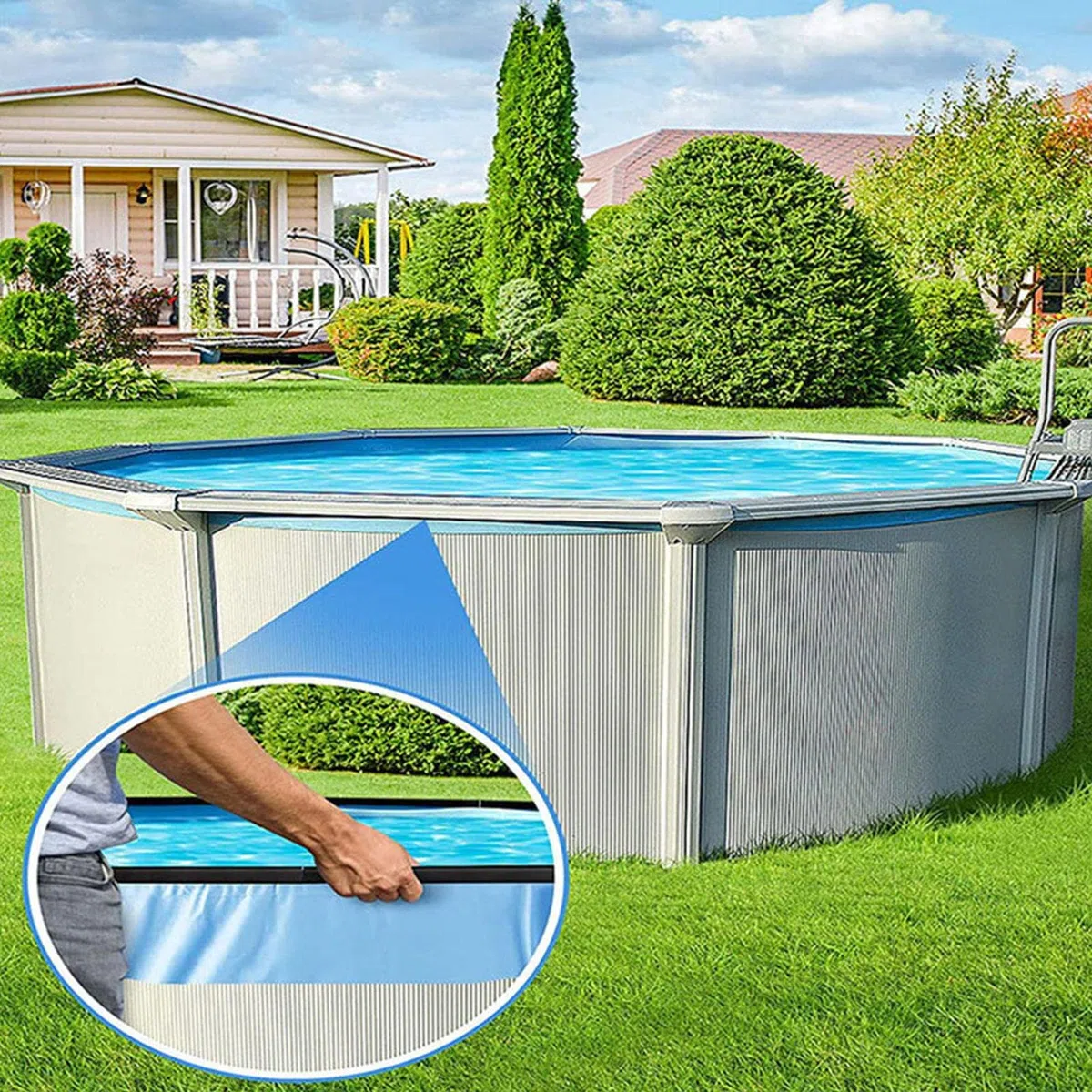 PURBLE Clips pour Piscine creusée,Bandes couronnement Piscine Hors Terre | Remplacement des Clips d'adaptation Piscine Hors Sol pour hôtel à la Maison, Accessoires revêtement